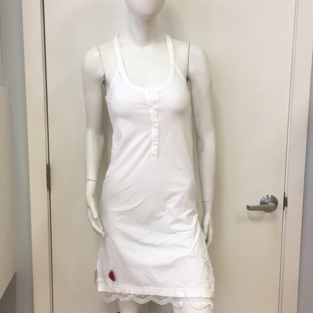 BURN AND VIOLET RACERBACK WHITE DRESS